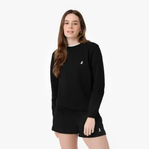 Women's French Terry Crew Neck Sweatshirt Lazy must