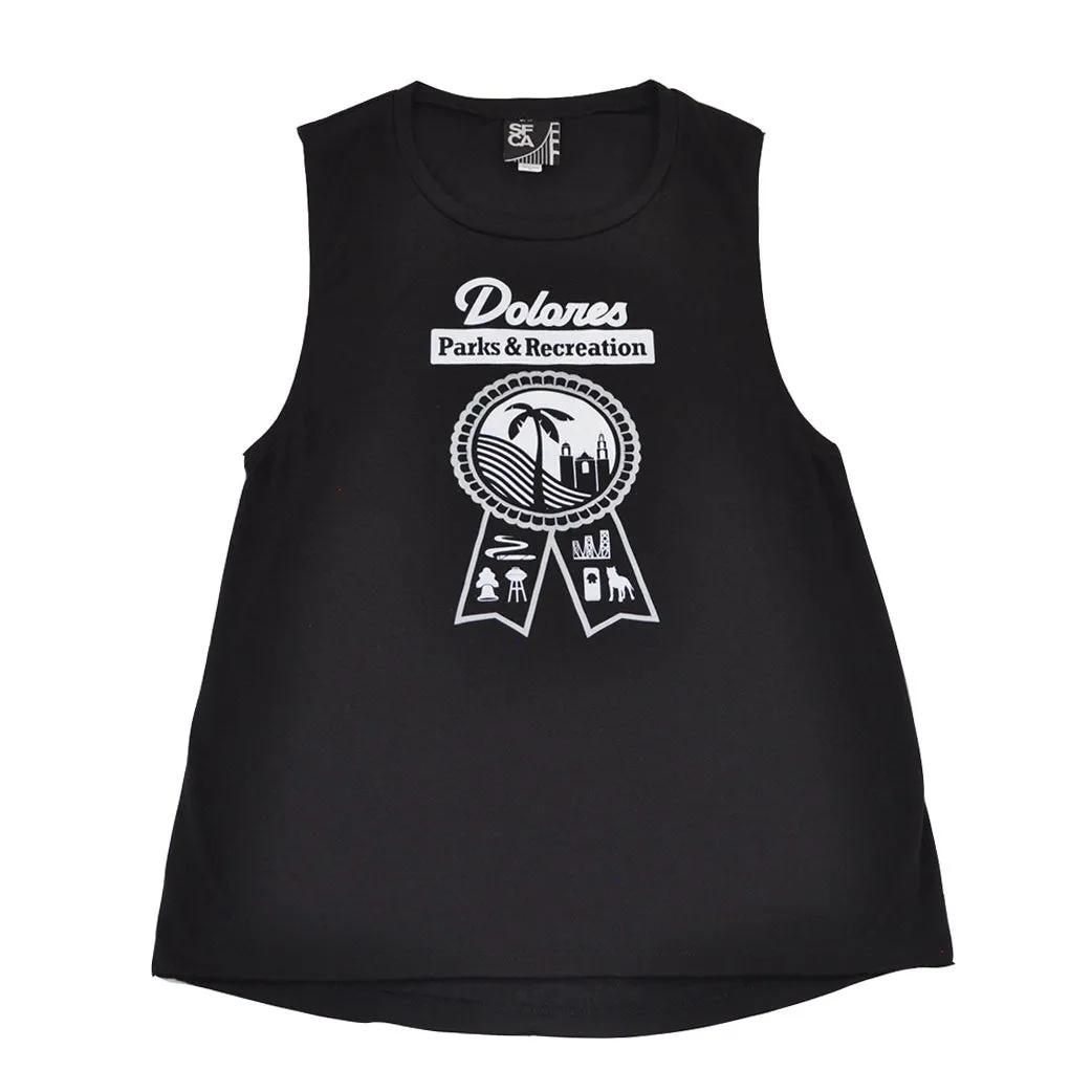 Womens SFCA Park & Rec Tank Top Black shape flex
