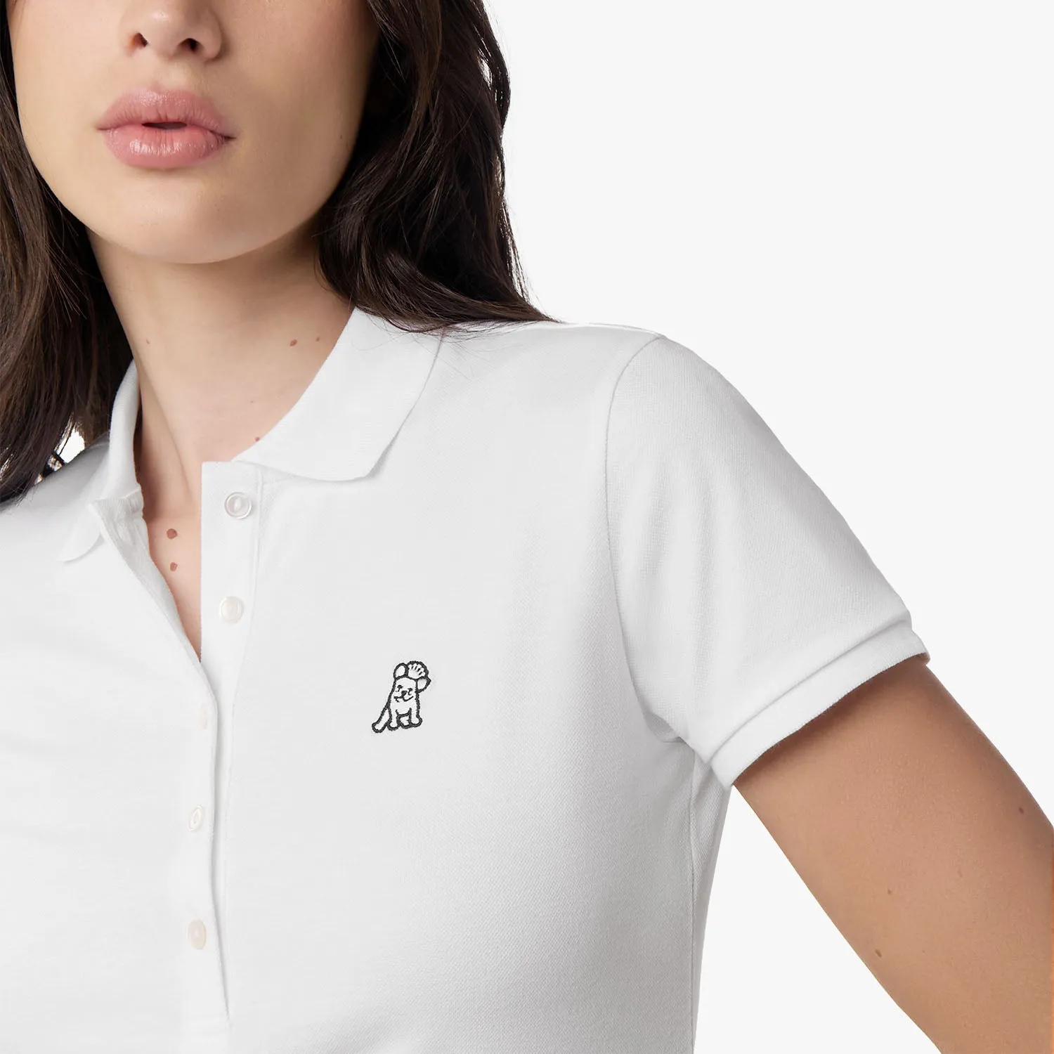 Women's Slim Fit Polo Shirt airy fabric