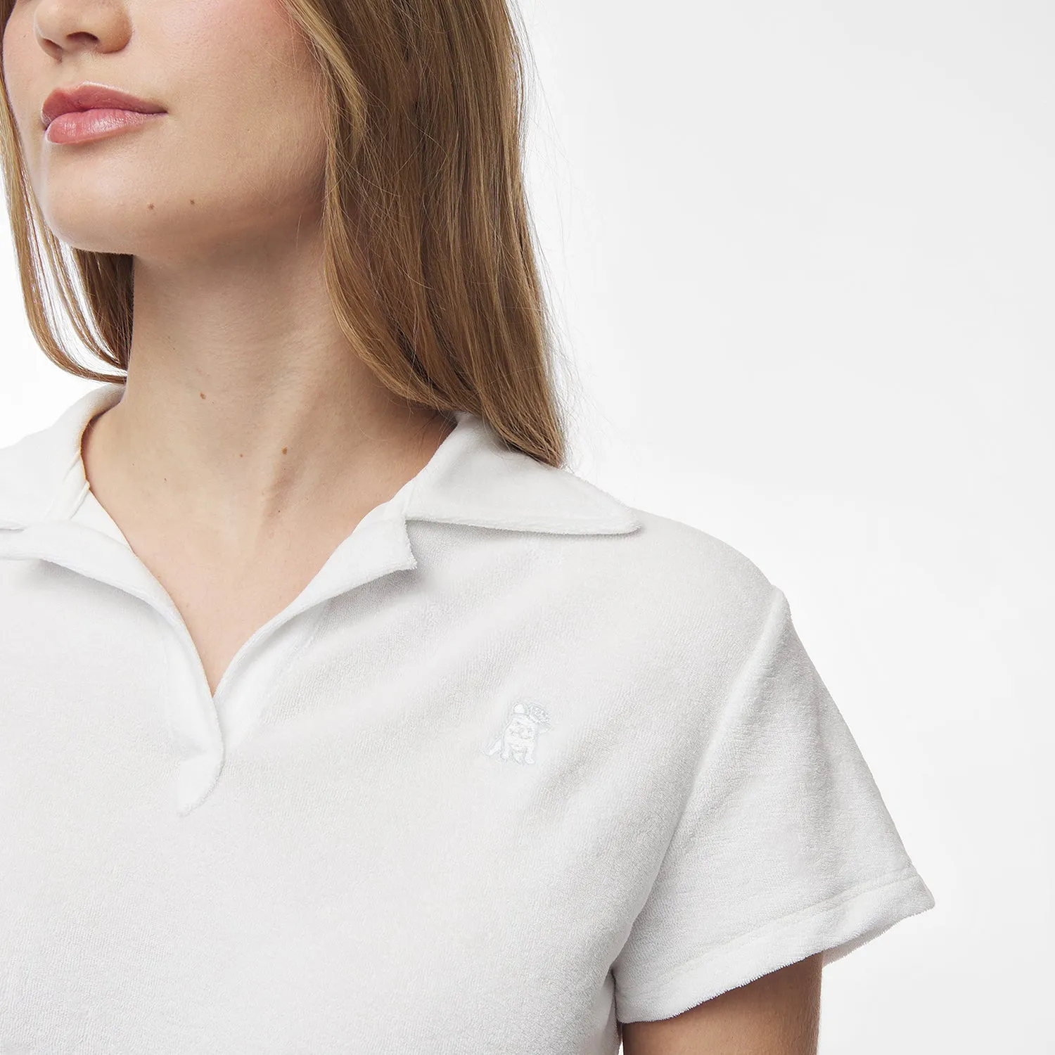 Women's Terry Polo Shirt move freely