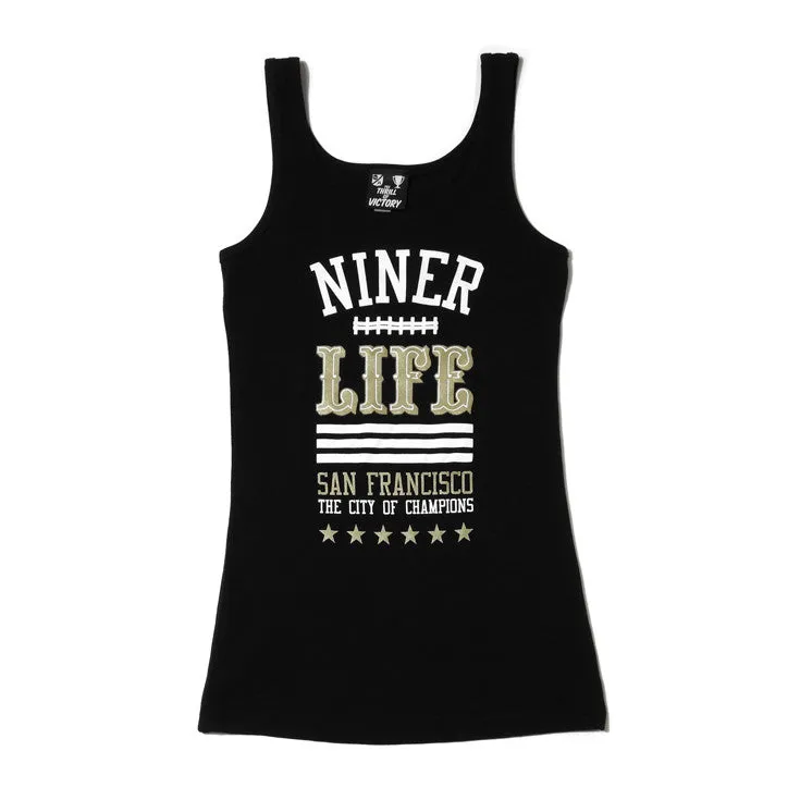Womens Thrill Of Victory Life Tank Top Black classic fit