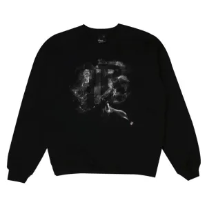 Womens True Smoke Crewneck Sweatshirt Black Style daily