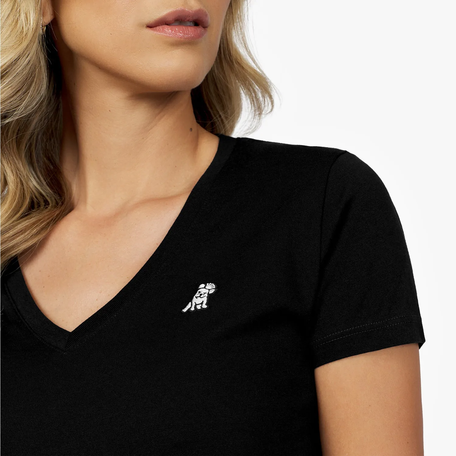 Women's V-Neck Jersey T-Shirt focus piece