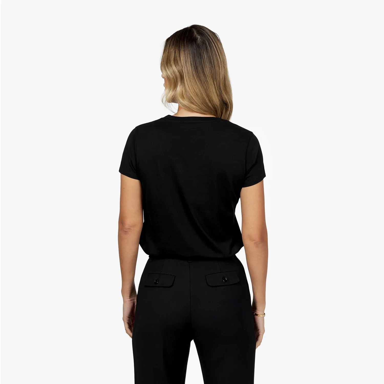 Women's V-Neck Jersey T-Shirt effortless chic
