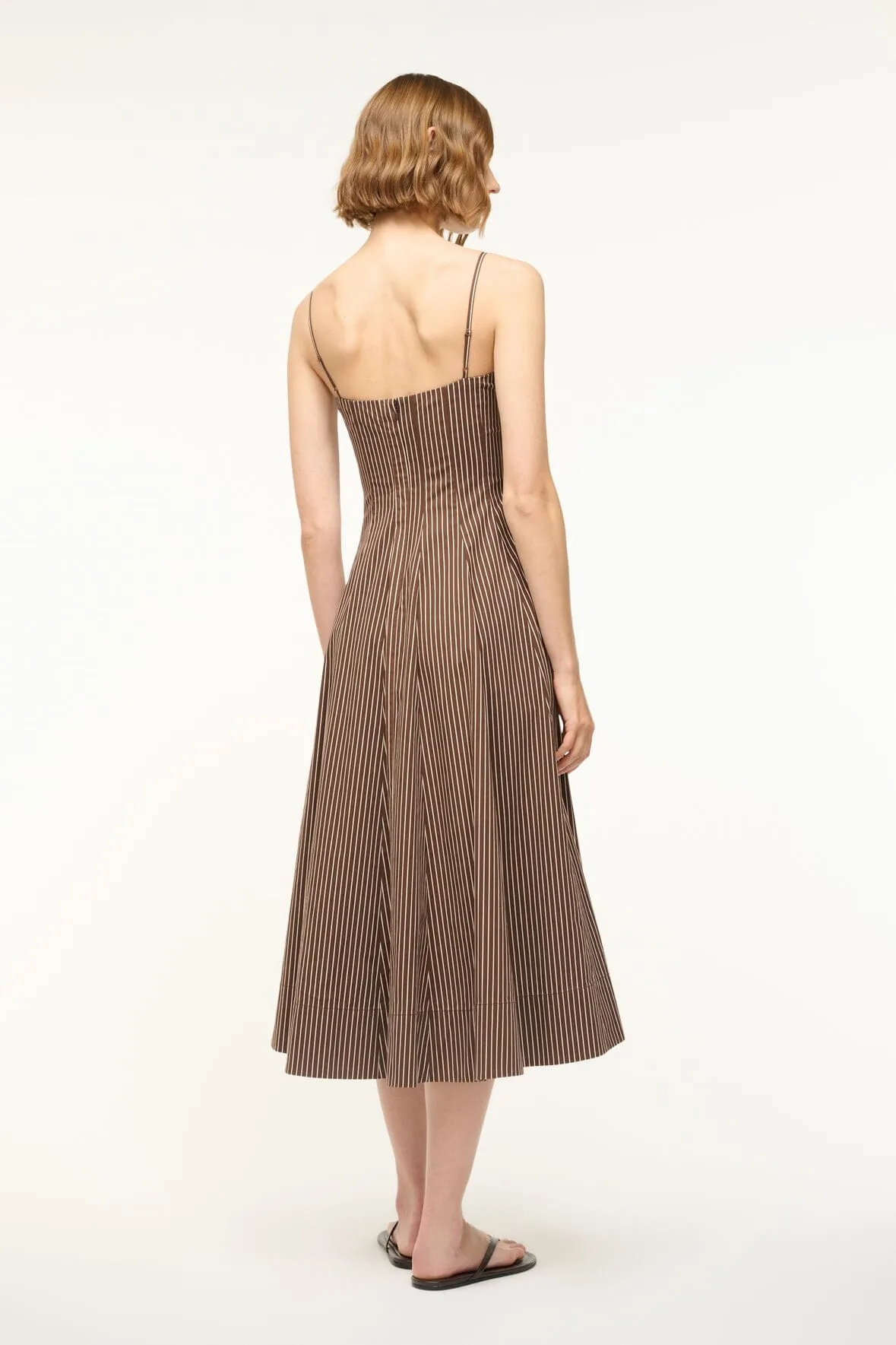 WYLIE DRESS | DARK OAK MICRO STRIPE minimal mood