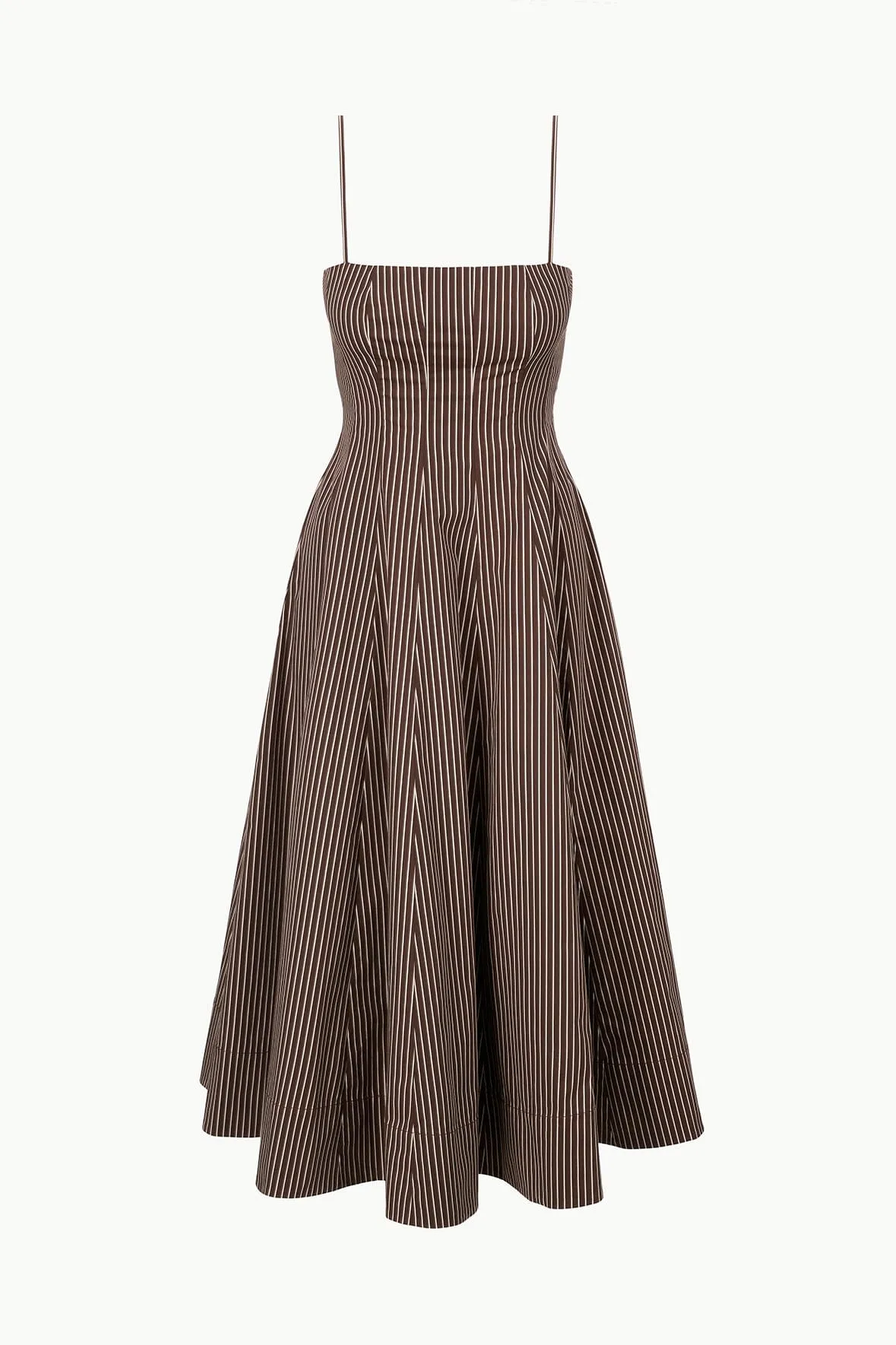 WYLIE DRESS | DARK OAK MICRO STRIPE party chic