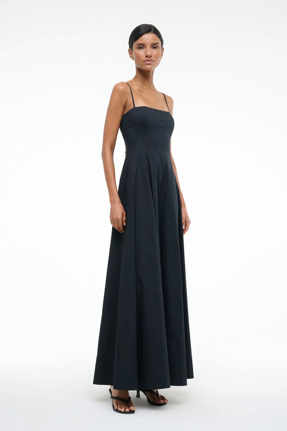 WYLIE MAXI DRESS | BLACK romantic tone