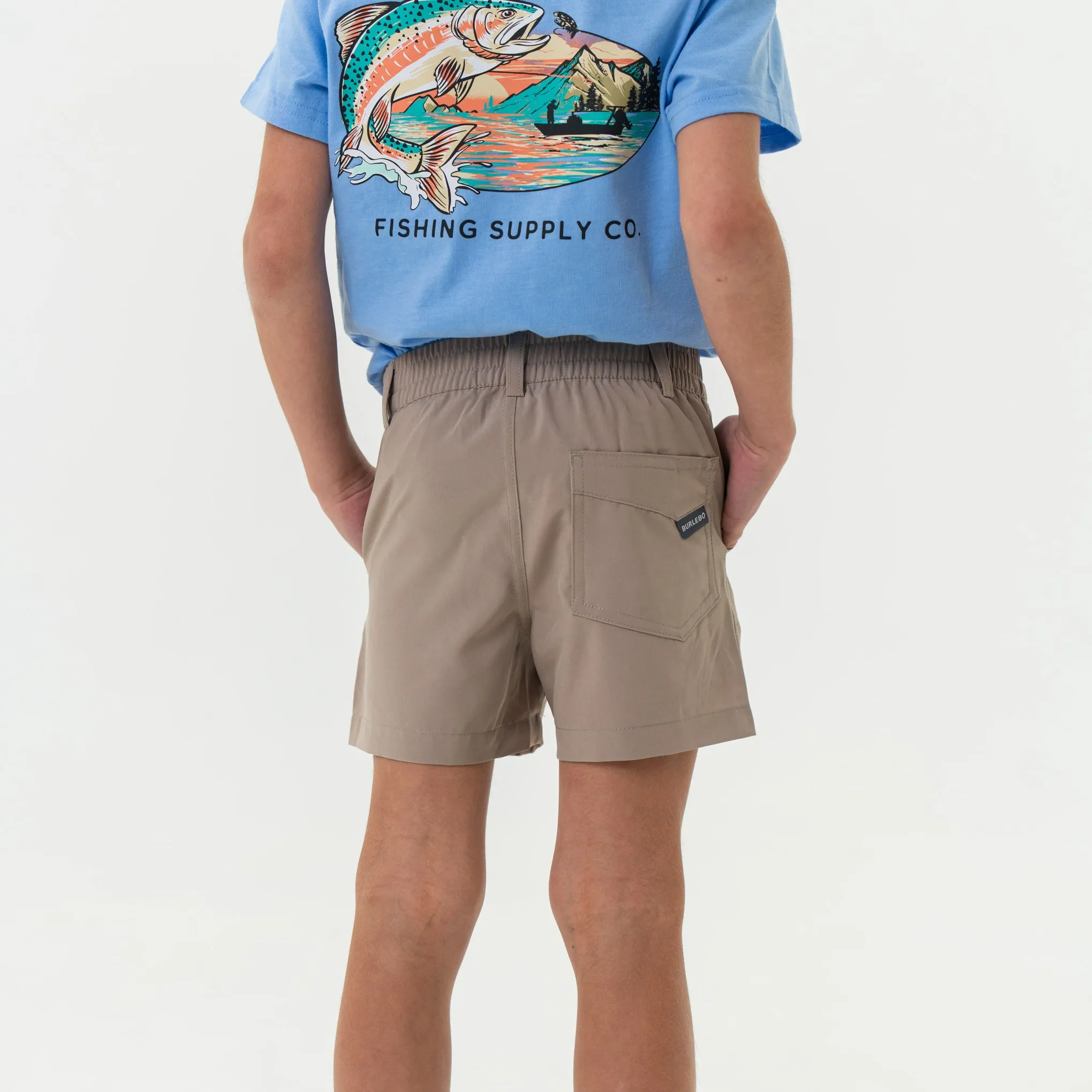 Youth Everyday Short - Cobblestone Khaki - Duck Hunt Pocket casual sport