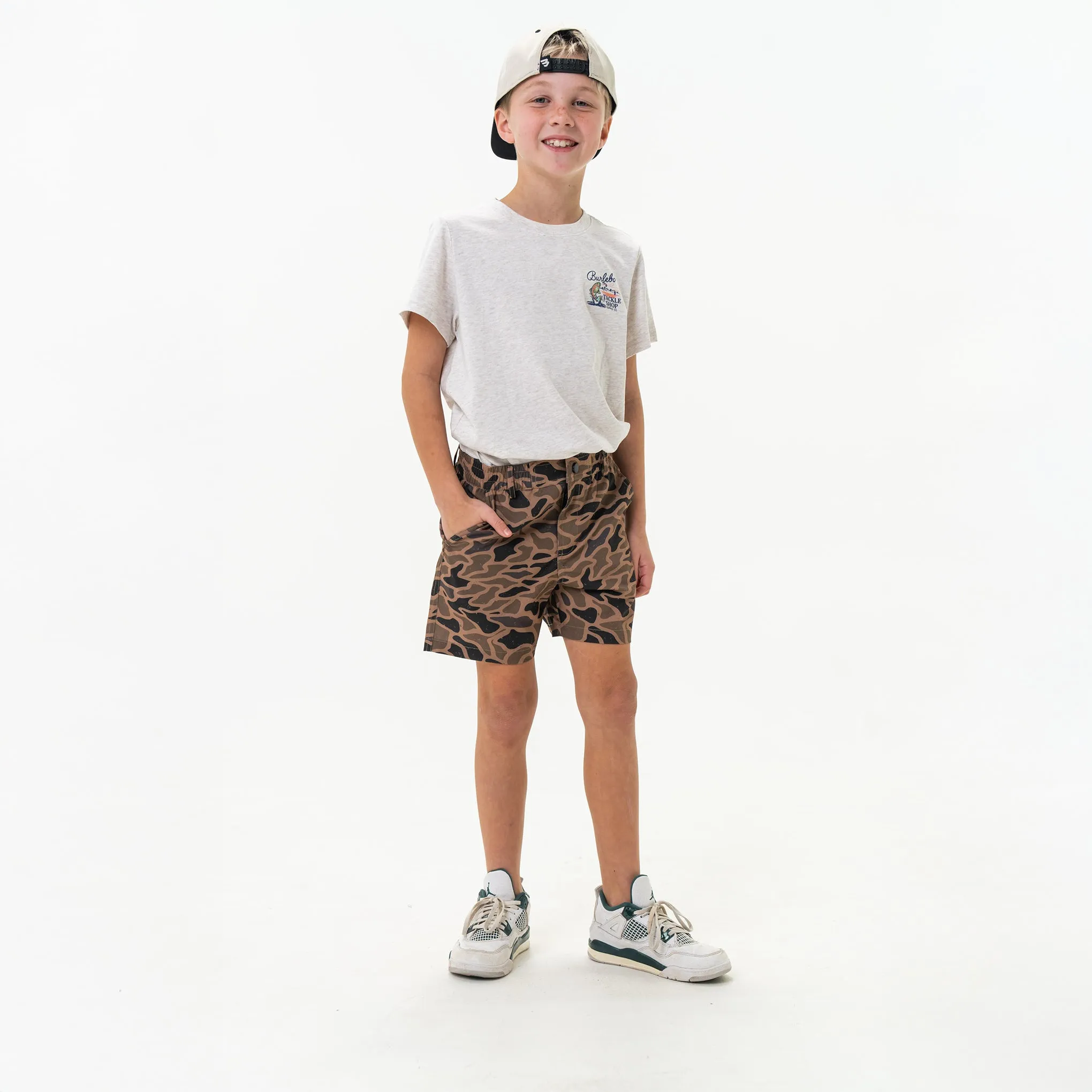 Youth Everyday Short - Gauge Camo - Black Pocket layer match