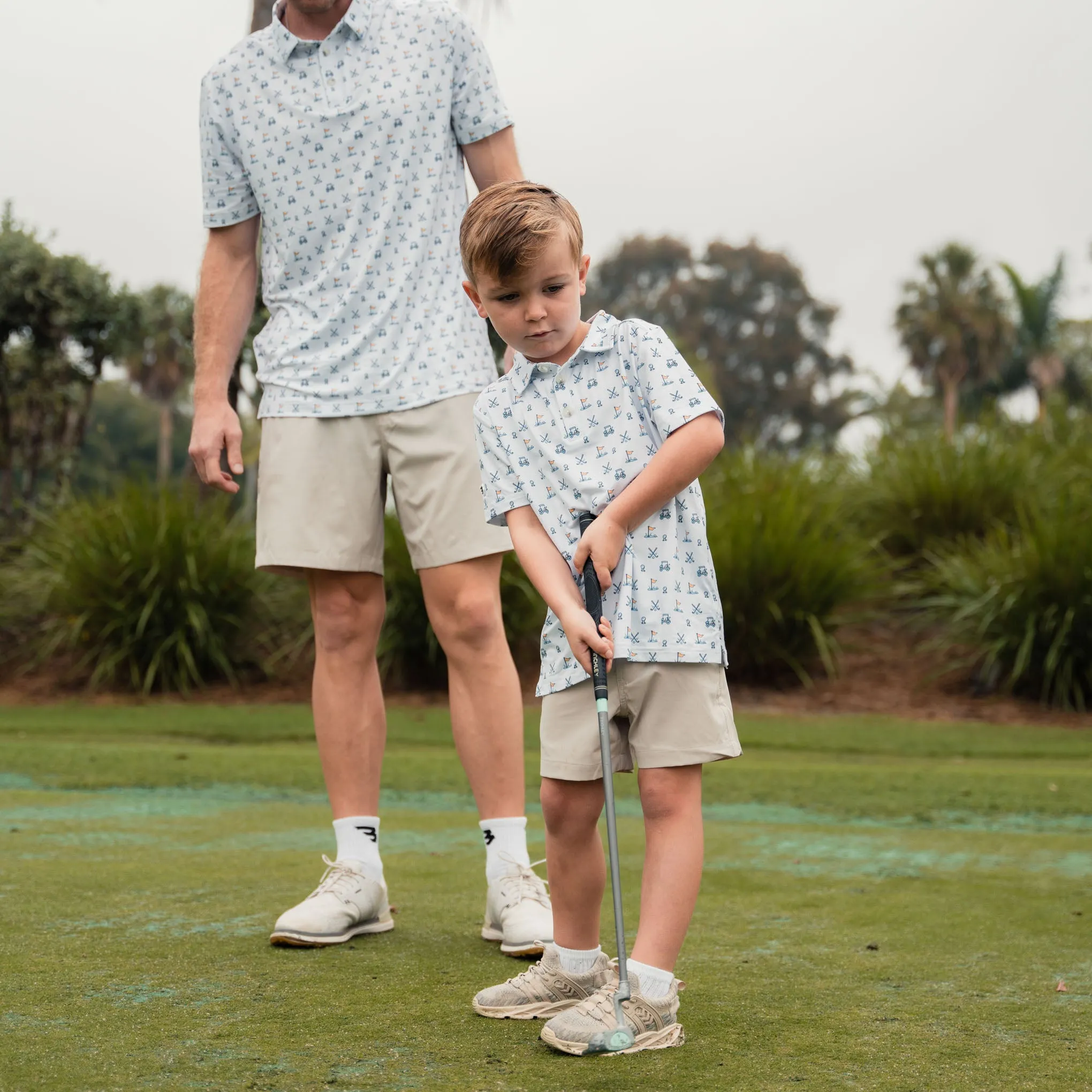Youth Everyday Short - Light Khaki - American Flag Pocket color options