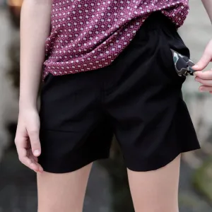 Youth Everyday Short - Matte Black - Throwback Camo Pocket easy sport