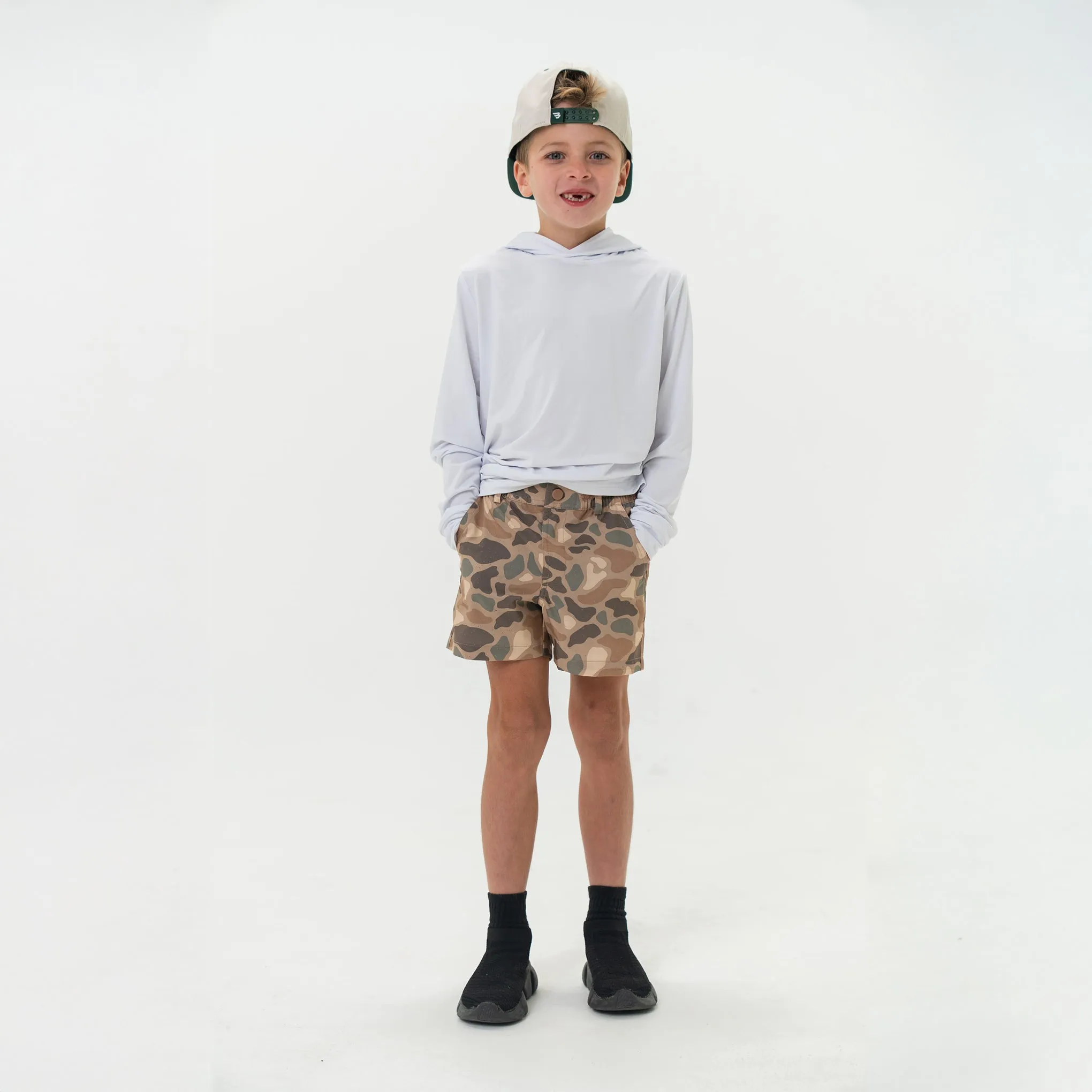 Youth Everyday Short - Pintail Camo - Brown Pocket sport comfort