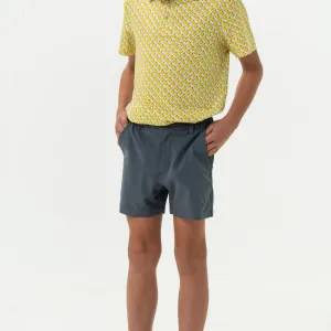 Youth Everyday Short - River Rock Grey - Classic Deer Camo Pocket running gear