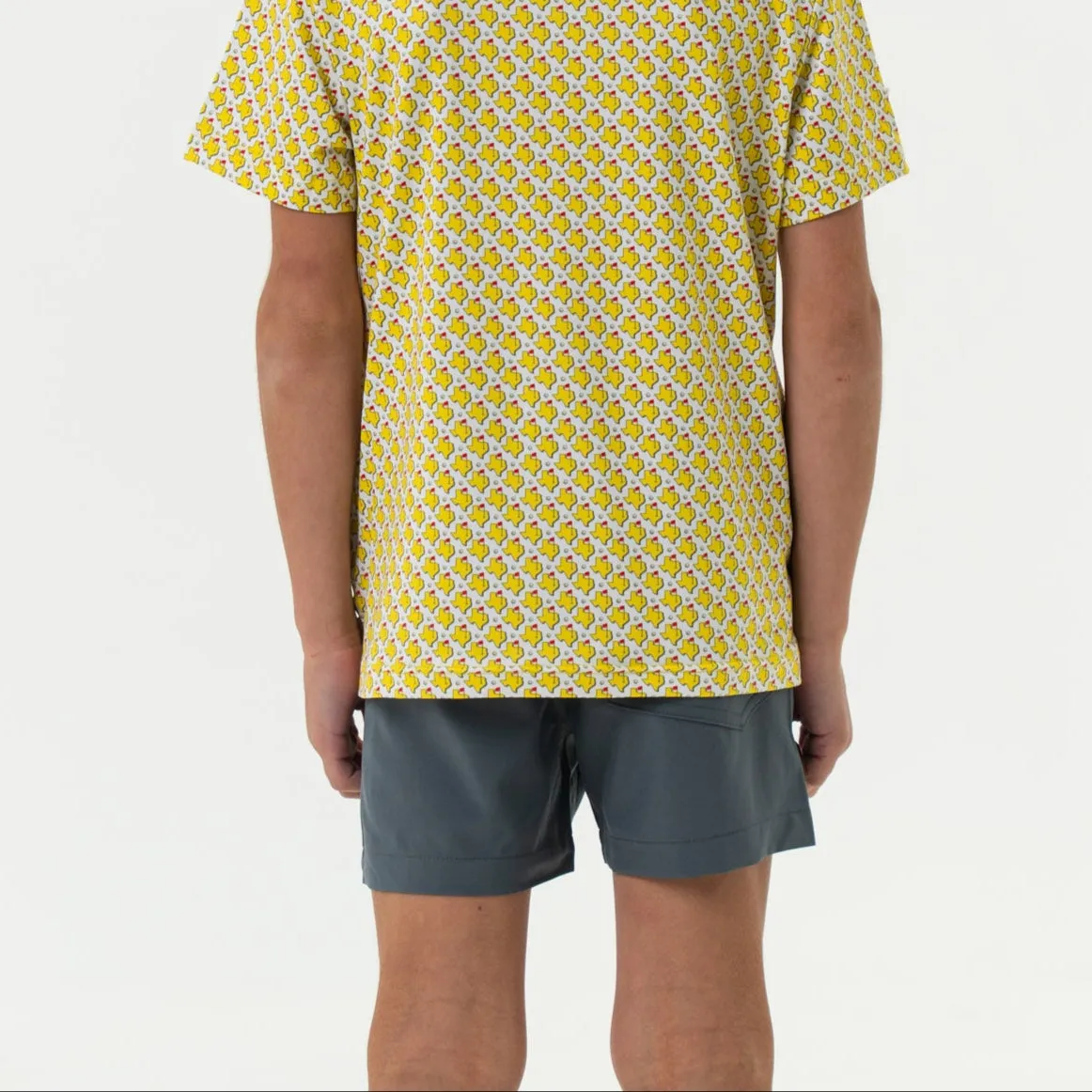 Youth Everyday Short - River Rock Grey - Classic Deer Camo Pocket home comfort