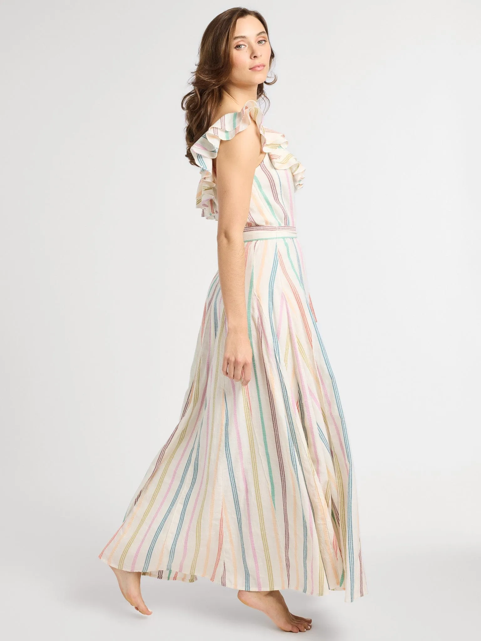 Yvonne Dress in Mallorca Stripe light elegance