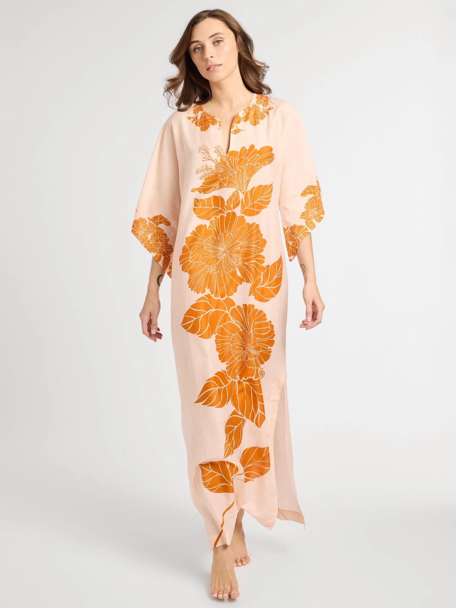 Zandra Caftan in Hanalei retro charm